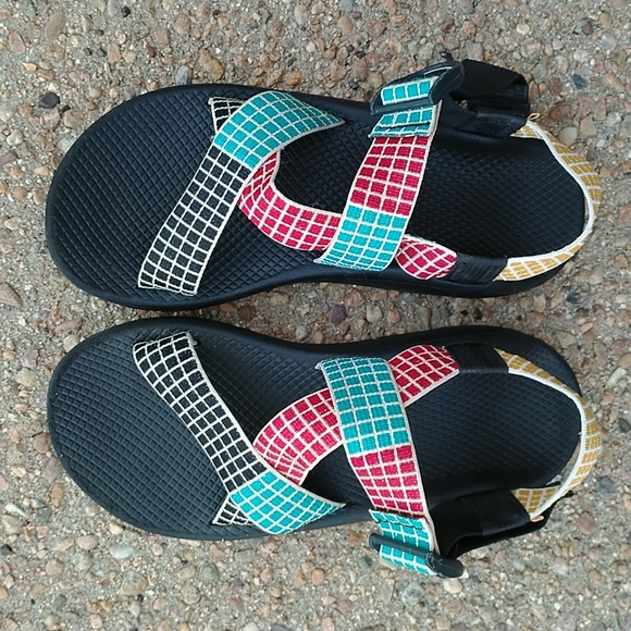 Chaco x Topo designs sandals mega Z/ Cloud colorful strap waterproof hiking - Picture 7 of 11